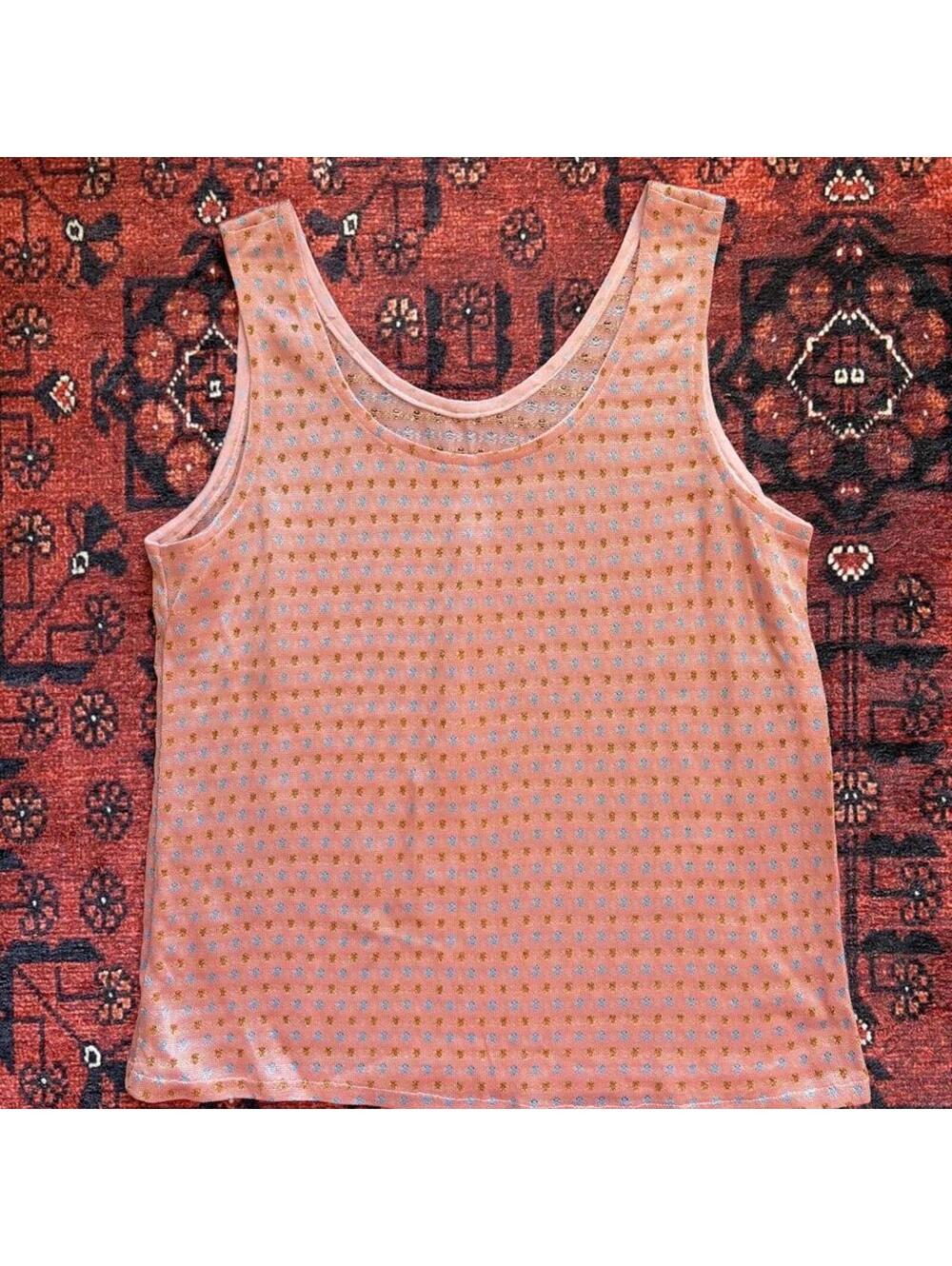 VINTAGE METALLIC PINK TANK TOP